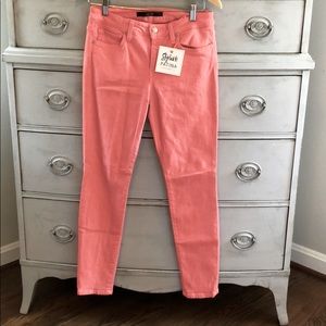 Joe’s jeans size 27 skinny ankle pastel orange